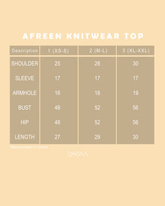 Afreen Knitwear Top (Grey Cream)