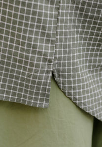 Leora Checkered Top (Sage Green)