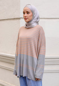 Afreen Knitwear Top (Grey Blush)