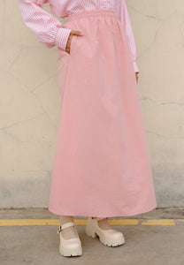 Heidi Plain Skirt (Soft Pink)