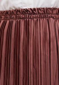 Tyesha Pleated Skirt (Dark Choco)