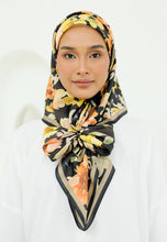Load image into Gallery viewer, Aurora Printed Square Hijab (Flora Dark)