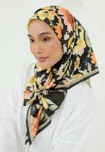 Load image into Gallery viewer, Aurora Printed Square Hijab (Flora Dark)