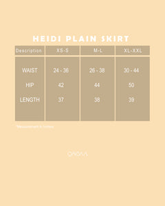 Heidi Plain Skirt (Dark Blue)