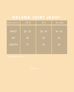 Helena Skirt Jeans (Dark Blue)