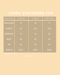 Leora Checkered Top (Sage Green)