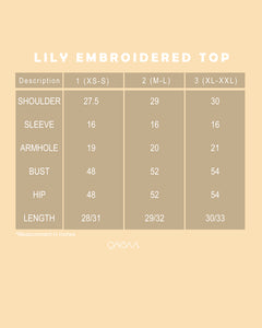 Lily Embroidered Top (Nude Brown)