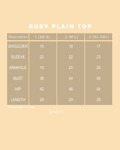 Ruby Plain Top (Cream)
