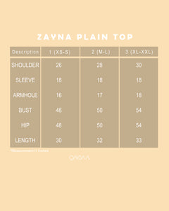 Zayna Plain Top (Cream)