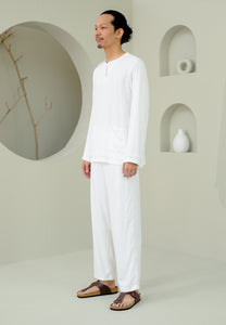 Baju Melayu Embun Men (White)