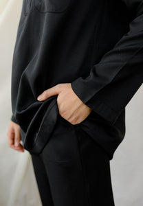 Baju Melayu Orked Men (Black)