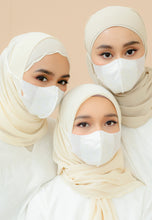 Load image into Gallery viewer, Duckbill 4-ply Headloop Face Mask (White)