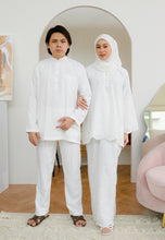 Load image into Gallery viewer, Baju Melayu Orked Men (White)