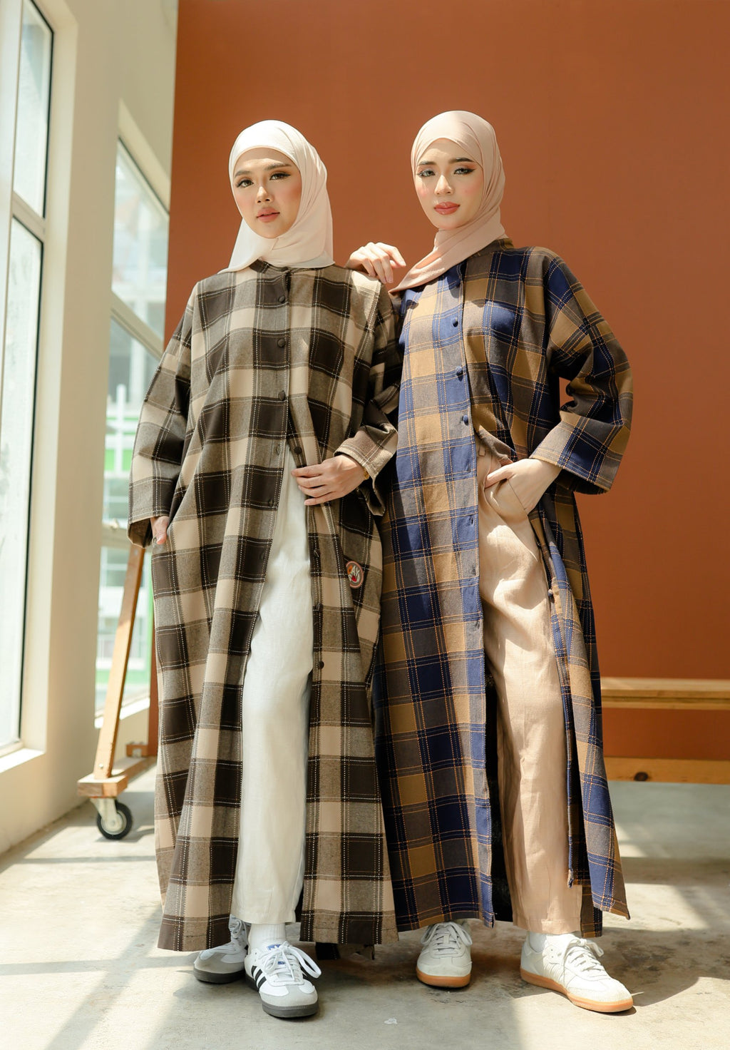 Azra Checkered Caftan