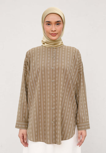 Zulfa Embroidered Top (Olive Green)