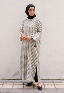 Adwa Checkered Dress (Black)