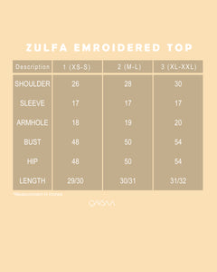 Zulfa Embroidered Top (Nude)