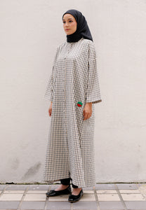 Adwa Checkered Dress (Black)