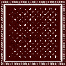 Load image into Gallery viewer, Qayffiyeh Printed Square (Dark Choco)
