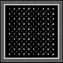 Load image into Gallery viewer, Qayffiyeh Printed Square (Black)