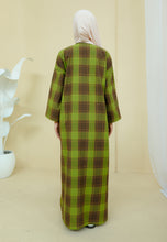Load image into Gallery viewer, Azra Checkered Caftan (Green)