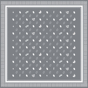 Qayffiyeh Printed Square (Grey)