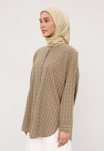 Zulfa Embroidered Top (Olive Green)