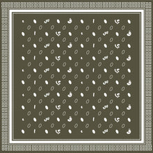 Load image into Gallery viewer, Qayffiyeh Printed Square (Olive Green)
