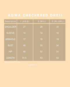 Adwa Checkered Dress (Black)