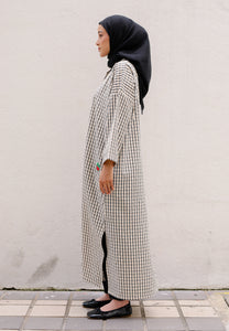 Adwa Checkered Dress (Black)