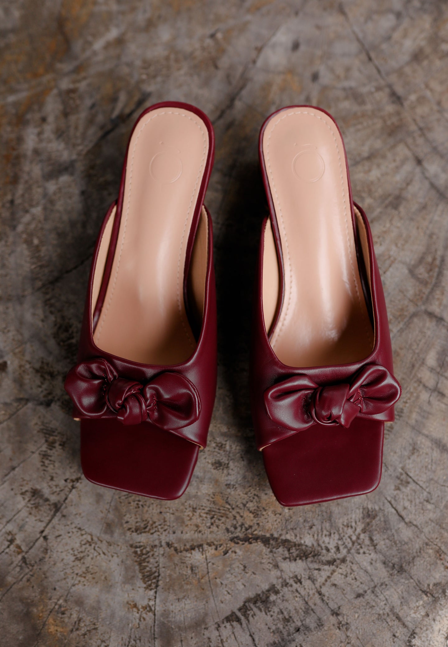 Sofia Bow Heels (Maroon)