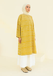 Ibna Printed Tunic (Warm Mustard)