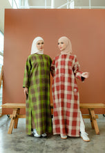 Load image into Gallery viewer, Azra Checkered Caftan (Green)