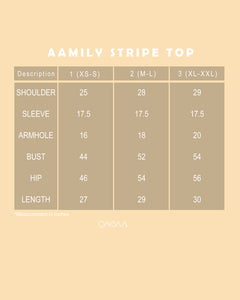 Aamily Stripe Top (Dark Blue)