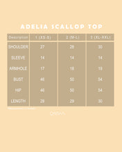 Load image into Gallery viewer, Adelia Scallop Top (Cream)