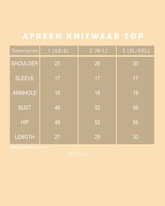 Afreen Knitwear Top (Dark Choco)