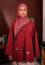 Load image into Gallery viewer, Bora Cat T-shirt (Red Maroon)