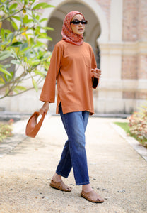 Zen Boxy T-Shirt (Brick Orange)