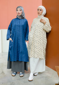 Ibna Printed Tunic (Midnight Blue)