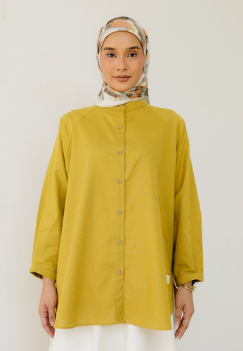 Hessa Linen Top (Mustard)