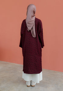 Ibna Printed Tunic (Burgundy)