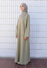 Load image into Gallery viewer, Preorder Yumna Shirt Caftan (Sage Green Nursing Friendly)