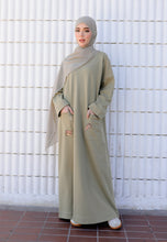 Load image into Gallery viewer, Preorder Yumna Shirt Caftan (Sage Green Nursing Friendly)