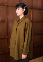 Load image into Gallery viewer, Erum Linen Top (Army Green)