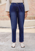 Load image into Gallery viewer, Mom Jeans (Washed Deep Blue)