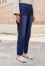 Load image into Gallery viewer, Mom Jeans (Washed Deep Blue)