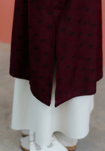 Ibna Printed Tunic (Burgundy)