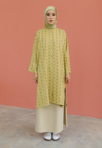 Ibna Printed Tunic (Lime Green)