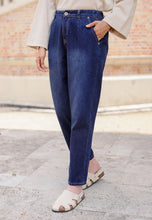 Load image into Gallery viewer, Mom Jeans (Washed Deep Blue)