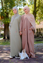Load image into Gallery viewer, Preorder Yumna Shirt Caftan (Sage Green Nursing Friendly)